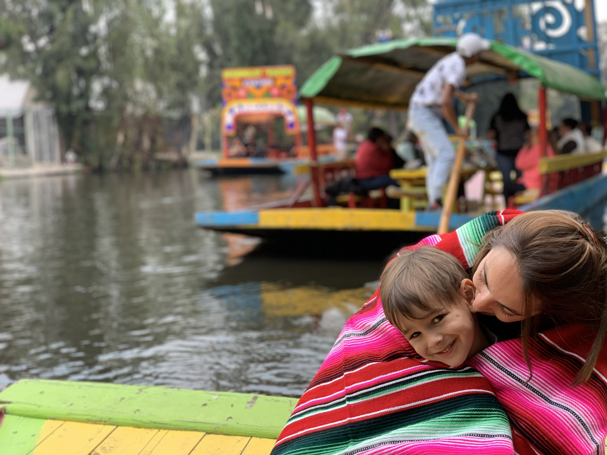 En los famosos canales de Xochimilco
